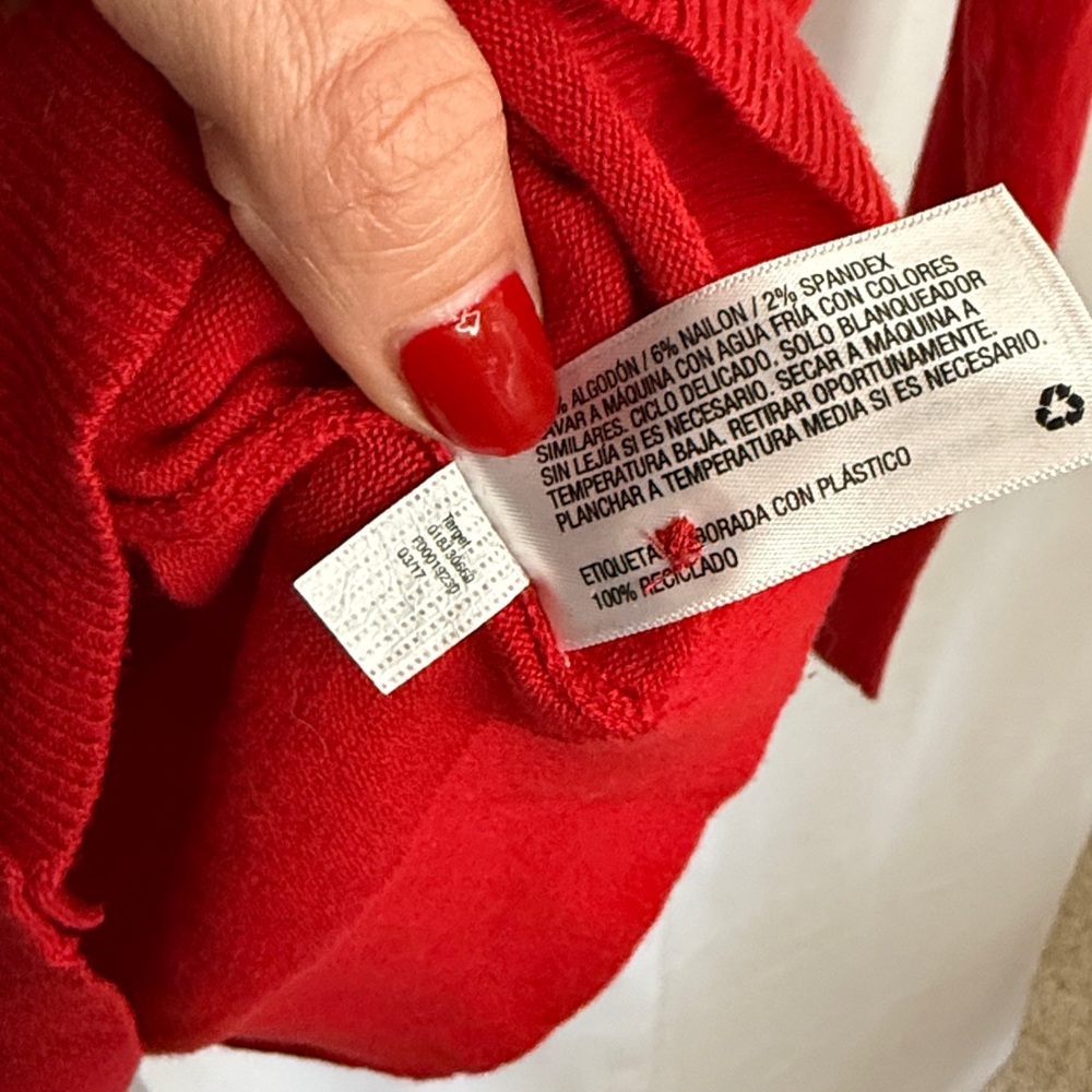 a new day Cotton Blend Women's Red Cardigan Sweater - Medium - Picture 4 of 5